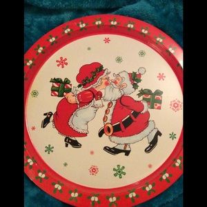 Vintage metal tray Christmas will bundle with another tray